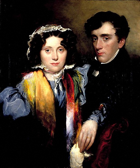 John Gibson Lockhart And Charlotte Sophia Scott (Mrs Lockhart) by Robert Scott Lauder